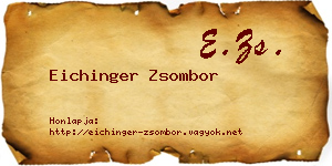 Eichinger Zsombor névjegykártya